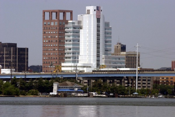 Bridgeport big buildings and a bridge