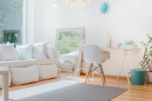 Classic white living room